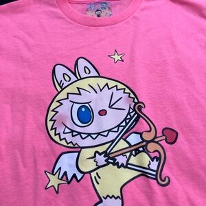 Cupid Labubu Monster Bow Arrow Heart Stars Pink Kids Tee